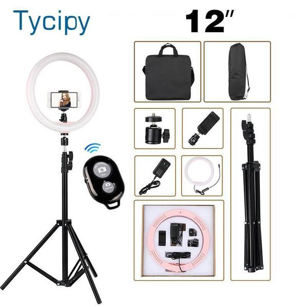 12" led ring light pgraphy dimmable ring lamp for live video ringlight avec trepied eu/us with 110cm tripod stand+ 2 bag1
12" led ring light pgraphy dimmable ring lamp for live video ringlight avec trepied eu/us with 110cm tripod stand+ 2 bag1