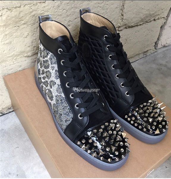 luxurious designer louisflats strass pik pik spikes red bottom sneakers shoes men dazzling crystal wedding party dress casual shoes, Black
luxurious designer louisflats strass pik pik spikes red bottom sneakers shoes men dazzling crystal wedding party dress casual shoes, Black