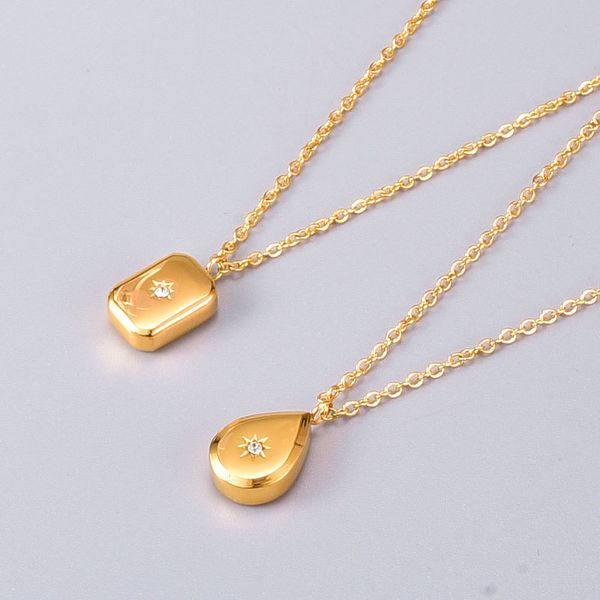 korea style 18k gold plating 316l titanium thick square shaped sun pendant necklace zirconia micro pave waterdrop necklace, Silver
korea style 18k gold plating 316l titanium thick square shaped sun pendant necklace zirconia micro pave waterdrop necklace, Silver