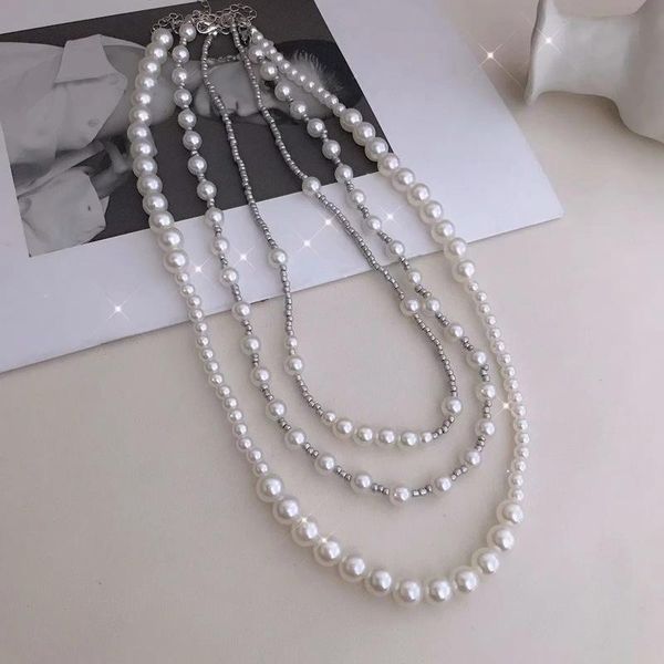 chokers timeonly romantic multi layering imitation pearl choker necklaces beading alloy chain charms neckalce for women lady jeweller, Golden;silver
chokers timeonly romantic multi layering imitation pearl choker necklaces beading alloy chain charms neckalce for women lady jeweller, Golden;silver