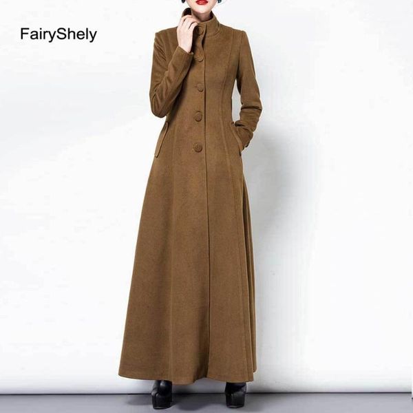 fairyshely vintage woolen coat 2021 women autumn winter new plus size female long section coat office lady belt elegant 3xl1, Black
fairyshely vintage woolen coat 2021 women autumn winter new plus size female long section coat office lady belt elegant 3xl1, Black