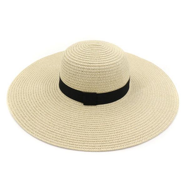 wide brim hats women summer spring solid with ribbon band straw for elegant big 13cm casual outdoor beach travel hat, Blue;gray 
wide brim hats women summer spring solid with ribbon band straw for elegant big 13cm casual outdoor beach travel hat, Blue;gray