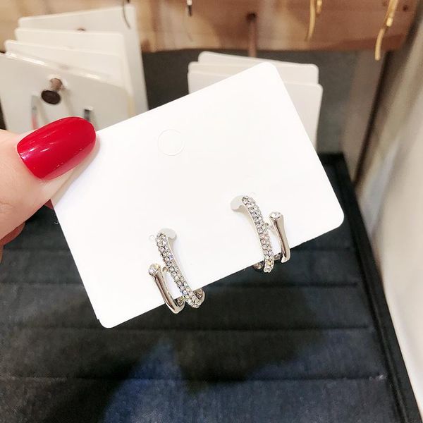 dominated 2020 new fashion creative korean double metal women earrings joker geometric fine crystal design drop earrings jewelry, Silver
dominated 2020 new fashion creative korean double metal women earrings joker geometric fine crystal design drop earrings jewelry, Silver