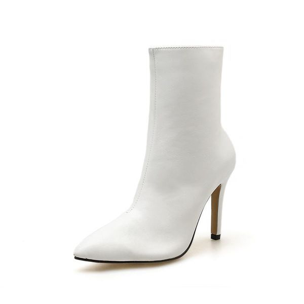 women's ankle boots pointed toe thin heels winter zipper short boots, Black
women's ankle boots pointed toe thin heels winter zipper short boots, Black