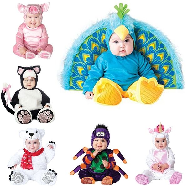 new design boys christmas halloween costumes infant baby girls rompers jumpsuits peacock animal cosplay toddlers clothes y200320, Blue
new design boys christmas halloween costumes infant baby girls rompers jumpsuits peacock animal cosplay toddlers clothes y200320, Blue