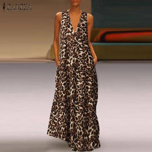 stylish summer printed maxi dress women's leopard casual sleeveless tank vestidos female v neck robe plus size sundress kg-916, Black;gray
stylish summer printed maxi dress women's leopard casual sleeveless tank vestidos female v neck robe plus size sundress kg-916, Black;gray