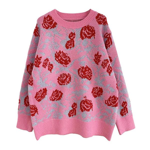 women's sweaters oversized sweater winter round neck rose floral embroidery loose pulloveroaf lazy lady jumper knitted knitwear, White;black
women's sweaters oversized sweater winter round neck rose floral embroidery loose pulloveroaf lazy lady jumper knitted knitwear, White;black