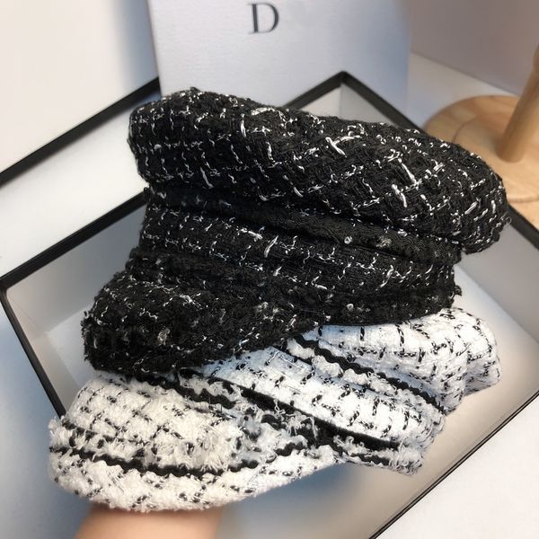 luxury hat korean tweed small fragrant check navy hat fashion light luxury cartilaginous beret female star octagonal cap, Black;white
luxury hat korean tweed small fragrant check navy hat fashion light luxury cartilaginous beret female star octagonal cap, Black;white
