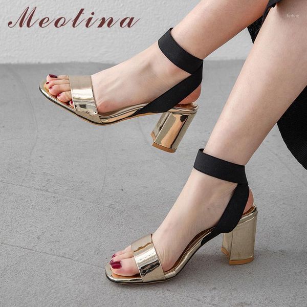 meotina women sandals summer shoes patent leather chunky high heel shoes open toe ankle strap sandals lady gold size 33-431, Black
meotina women sandals summer shoes patent leather chunky high heel shoes open toe ankle strap sandals lady gold size 33-431, Black