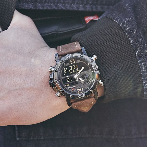 naviforce men sport watches fashion casual waterproof military quartz wristwatch male analog chronograph clock relogio masculino, Slivery;brown
naviforce men sport watches fashion casual waterproof military quartz wristwatch male analog chronograph clock relogio masculino, Slivery;brown
