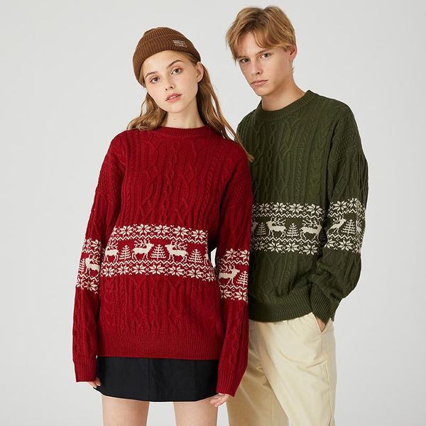 men's sweaters fashionable british knit men women 2021 streetwear christmas sweater autumn winter couple lazy casual clothes, White;black
men's sweaters fashionable british knit men women 2021 streetwear christmas sweater autumn winter couple lazy casual clothes, White;black