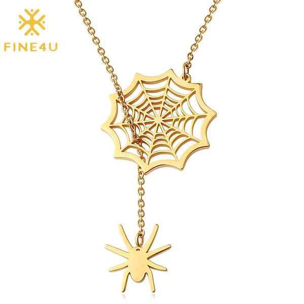 pendant necklaces fine4u n361 stainless steel animal spider necklace web charm jewelry, Silver
pendant necklaces fine4u n361 stainless steel animal spider necklace web charm jewelry, Silver