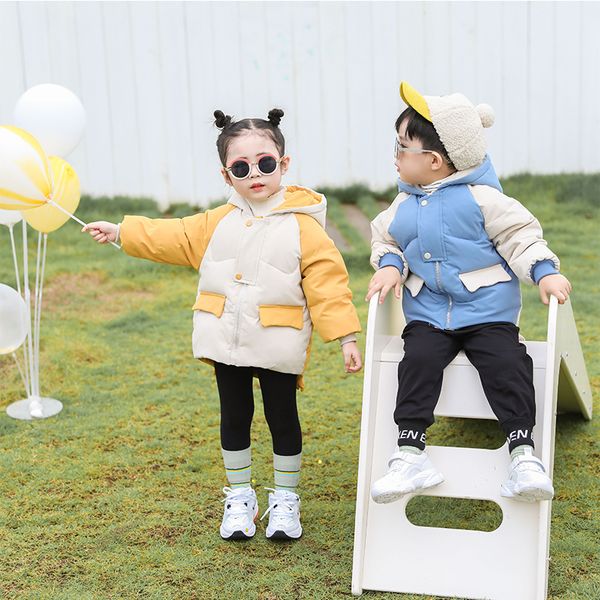 new children's down jacket children's clothing cartoon frog fashion boys and girls children's coat color matching thickening, Blue;gray
new children's down jacket children's clothing cartoon frog fashion boys and girls children's coat color matching thickening, Blue;gray