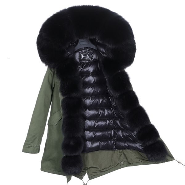 warm 2021 winter new ladies mid-length coat real fox collar removable skin npuc, Black
warm 2021 winter new ladies mid-length coat real fox collar removable skin npuc, Black