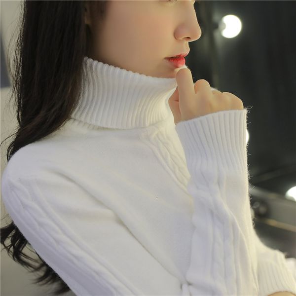 2021 new thick autumn winter knitted sweaters pull femme hiver pullovers long sleeve solid color slim elastic sweater women turtleneck kryz, White;black
2021 new thick autumn winter knitted sweaters pull femme hiver pullovers long sleeve solid color slim elastic sweater women turtleneck kryz, White;black