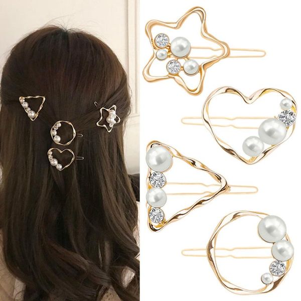 hair clips & barrettes korean lovely imitation pearl clip accessories women hollow round star geometric triangle heart rhinestone pins, Golden;silver
hair clips & barrettes korean lovely imitation pearl clip accessories women hollow round star geometric triangle heart rhinestone pins, Golden;silver