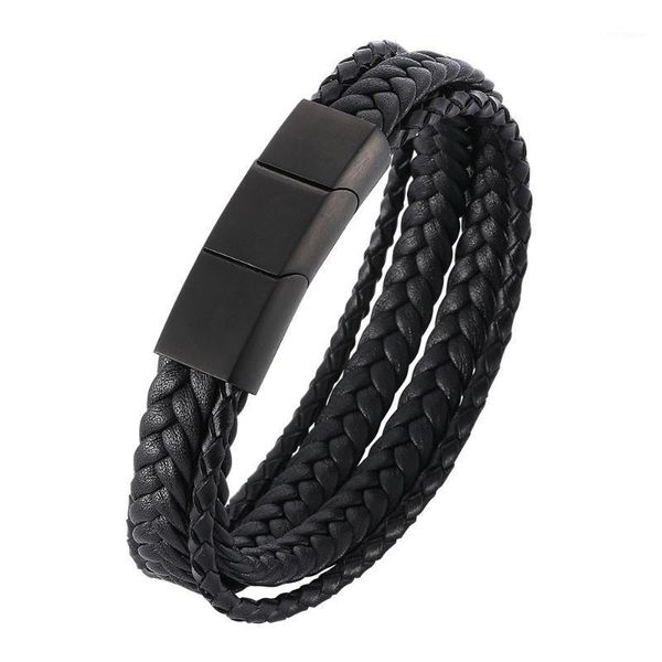 new hand-woven multi-layer men's leather bracelet stainless steel creative national style simple delicate accessories grade1, Golden;silver
new hand-woven multi-layer men's leather bracelet stainless steel creative national style simple delicate accessories grade1, Golden;silver