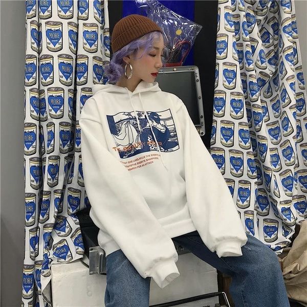 womens spring printed sweatshirt pullover plus velvet oversize hoodies women hoody spring fashion casual sweatshirts female 201203, Black
womens spring printed sweatshirt pullover plus velvet oversize hoodies women hoody spring fashion casual sweatshirts female 201203, Black
