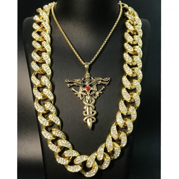 hip hop men necklace gold sliver iced out crystal miami cuban cross rock pendant necklace set 2cm hip hop street dance king1, Silver
hip hop men necklace gold sliver iced out crystal miami cuban cross rock pendant necklace set 2cm hip hop street dance king1, Silver