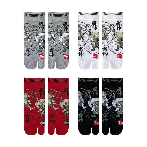 men's japanese tabi two-finger ankle boat socks and wind cartoon men's toe socks, Black
men's japanese tabi two-finger ankle boat socks and wind cartoon men's toe socks, Black