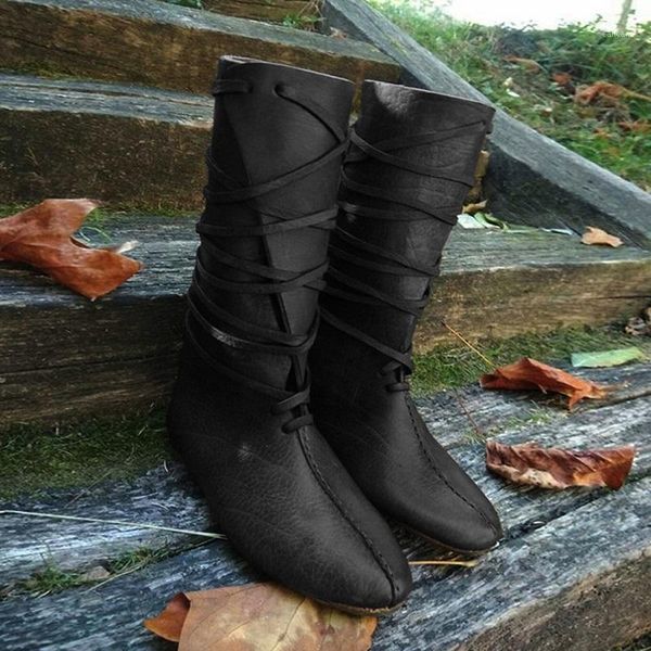 women shoes autumn pu leather punk mid calf boots lace up vintage ladies flat shoes cross strappy boots botas mujer1, Black
women shoes autumn pu leather punk mid calf boots lace up vintage ladies flat shoes cross strappy boots botas mujer1, Black