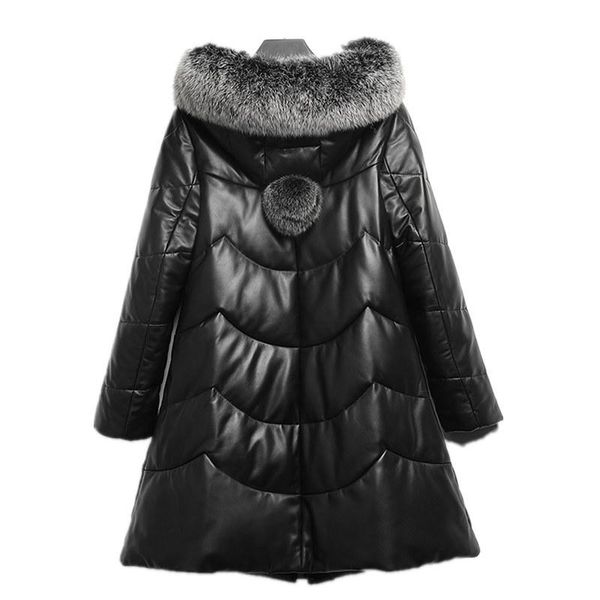 women's leather & faux jacket women sheepskin geniune fur collar down coat winter autumn warm plus size fd228 mf628, Black
women's leather & faux jacket women sheepskin geniune fur collar down coat winter autumn warm plus size fd228 mf628, Black