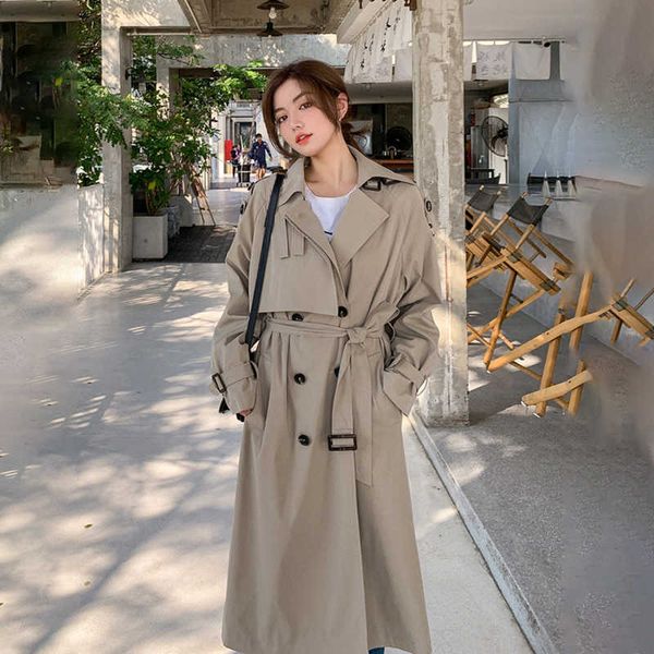 women's gray windbreaker 2021 new spring autumn korean plus size loose double breasted long style chic trench coats female 6q, Tan;black
women's gray windbreaker 2021 new spring autumn korean plus size loose double breasted long style chic trench coats female 6q, Tan;black