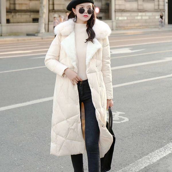 holiday vacation women winter long down jacket long sleeve white female keep warm coats q1215, Black
holiday vacation women winter long down jacket long sleeve white female keep warm coats q1215, Black