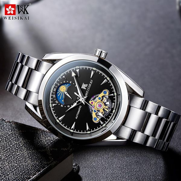 weisikai мужские мужские наручные часы tourbillon скелетные часы нержавеющие механические часы мужские часы мужчины relogio masculino wmtmhj, Silver
weisikai мужские мужские наручные часы tourbillon скелетные часы нержавеющие механические часы мужские часы мужчины relogio masculino wmtmhj, Silver