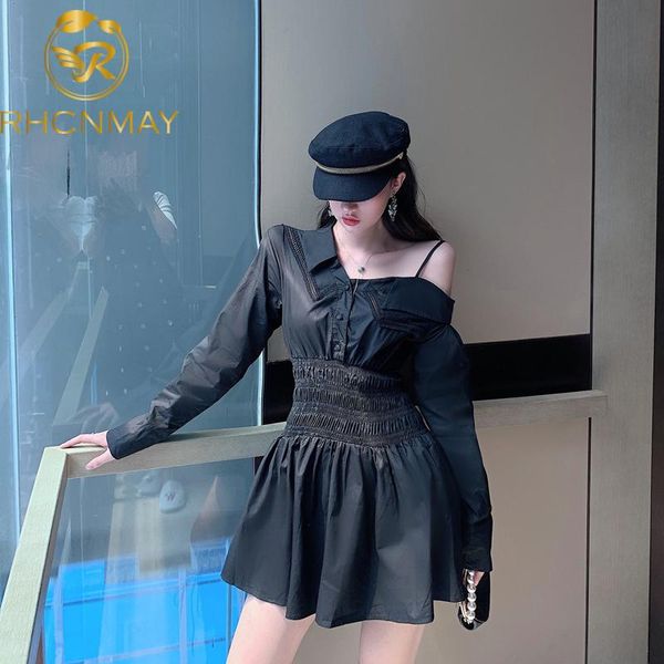 casual dresses 2021 spring and autumn korean style long sleeve shirt dress cropped shoulder splicing lace, Black;gray
casual dresses 2021 spring and autumn korean style long sleeve shirt dress cropped shoulder splicing lace, Black;gray