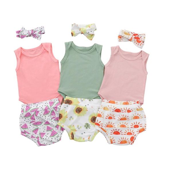 clothing sets 2021 baby summer born girls 3-piece outfit set sleeveless solid color romper+print shorts+headband, White
clothing sets 2021 baby summer born girls 3-piece outfit set sleeveless solid color romper+print shorts+headband, White