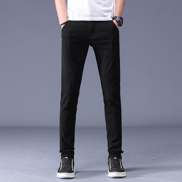 men's cotton business casual pants 2020 new elastic waist slim-fit trousers men's clothes full length, Black
men's cotton business casual pants 2020 new elastic waist slim-fit trousers men's clothes full length, Black