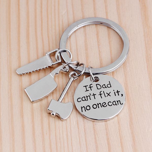 one if dad can't can fix it no screwdriver wrench hammer axe saw key chain ring tool charms keychain key chain gift for dad father', Slivery;golden
one if dad can't can fix it no screwdriver wrench hammer axe saw key chain ring tool charms keychain key chain gift for dad father', Slivery;golden