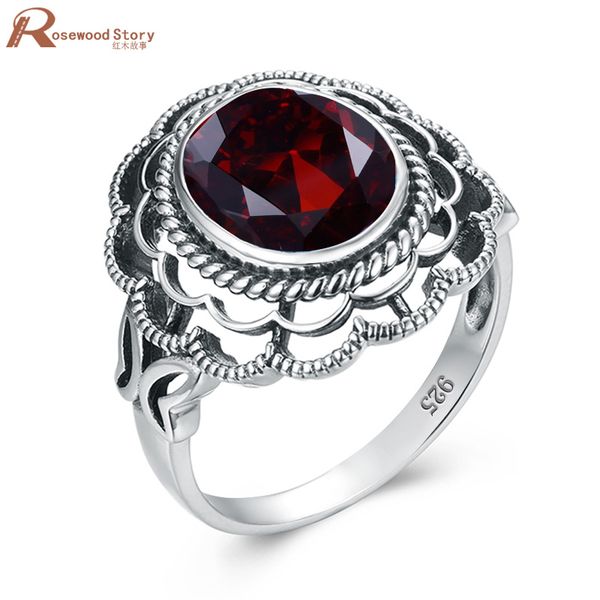 real 925 sterling silver rings flower simulated natural red garnet with ring for women gemstones original handmade fine jewelry, Black
real 925 sterling silver rings flower simulated natural red garnet with ring for women gemstones original handmade fine jewelry, Black