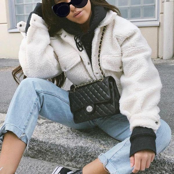 missnight coat women woolen jacket lapel collar pocket cropped coat long sleeve solid single breasted streetwear fall winter, Black;brown
missnight coat women woolen jacket lapel collar pocket cropped coat long sleeve solid single breasted streetwear fall winter, Black;brown