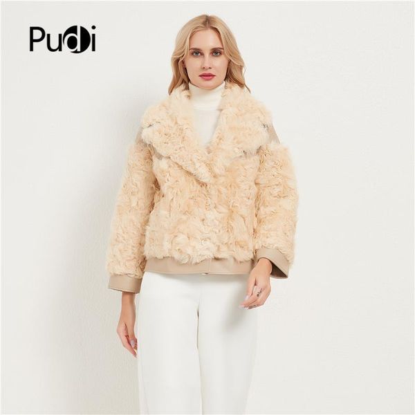 pudi women lady real sheep fur coat jacket female winter warm genuine fur pu leather parka coats ct0601, Black
pudi women lady real sheep fur coat jacket female winter warm genuine fur pu leather parka coats ct0601, Black