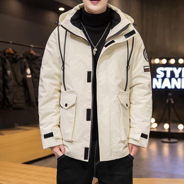 men's down & parkas 2021 winter jacket work clothes thick coat hooded short youth for men, Black
men's down & parkas 2021 winter jacket work clothes thick coat hooded short youth for men, Black