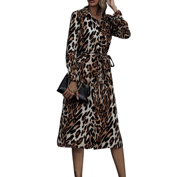 casual dresses women leopard dress, long sleeve lapel collar slit single-breasted one-piece with belt, Black;gray
casual dresses women leopard dress, long sleeve lapel collar slit single-breasted one-piece with belt, Black;gray