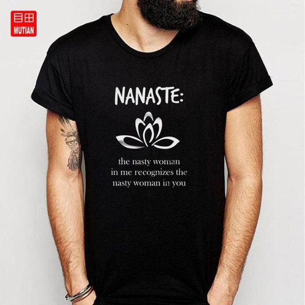 men's t-shirts nanaste nasty woman the in me recognizes you t shirt1, White;black
men's t-shirts nanaste nasty woman the in me recognizes you t shirt1, White;black