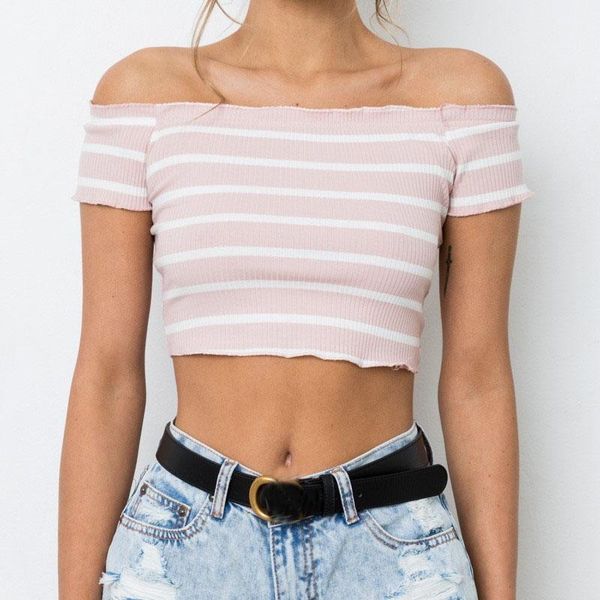 women's t-shirt off shoulder women chic tees ladies knitted bustier crop bras bralette tunic tube female blusa1, White
women's t-shirt off shoulder women chic tees ladies knitted bustier crop bras bralette tunic tube female blusa1, White
