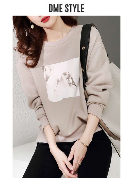 2sf4bdmestyle casual round neck pullover for women loose new autumn / winter grey long sleeve sweater 2020, Black
2sf4bdmestyle casual round neck pullover for women loose new autumn / winter grey long sleeve sweater 2020, Black