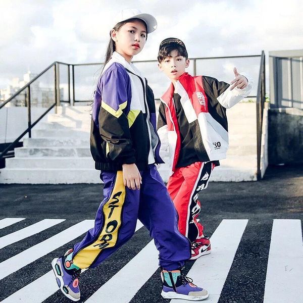children tracksuit set teen zipper jacket pants patchwork hip hop & jazz suits boys girls sport suit kids clothing1, Black;red
children tracksuit set teen zipper jacket pants patchwork hip hop & jazz suits boys girls sport suit kids clothing1, Black;red