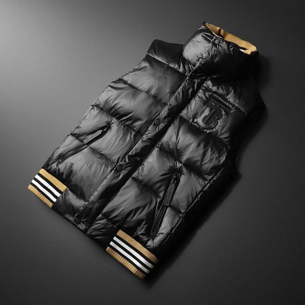 men's vests simple cotton-padded jacket 2021 winter bright face stand collar tide thick warm vest coat, Black;white
men's vests simple cotton-padded jacket 2021 winter bright face stand collar tide thick warm vest coat, Black;white