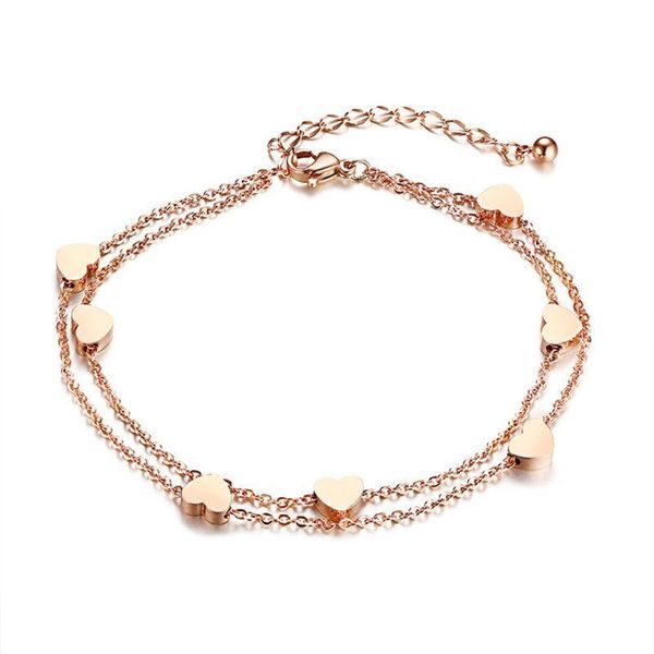 ladies hearts bracelets double chain bracelet anklets women girls jewellery gift, Black
ladies hearts bracelets double chain bracelet anklets women girls jewellery gift, Black
