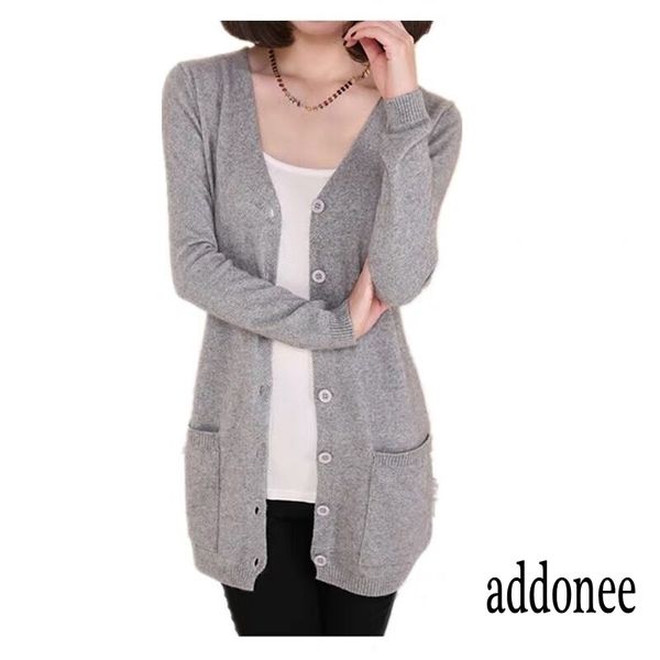 new cardigan women's spring and autumn long cardigan women's cashmere loose fit sweater women's coat with pocket 201029, White;black
new cardigan women's spring and autumn long cardigan women's cashmere loose fit sweater women's coat with pocket 201029, White;black