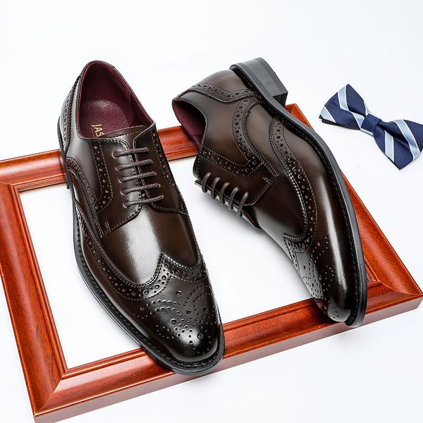 of men's fashions luxury wedding dress genuine leather bullock oxfords brogue chaussures homme man shoes n6pd, Black
of men's fashions luxury wedding dress genuine leather bullock oxfords brogue chaussures homme man shoes n6pd, Black