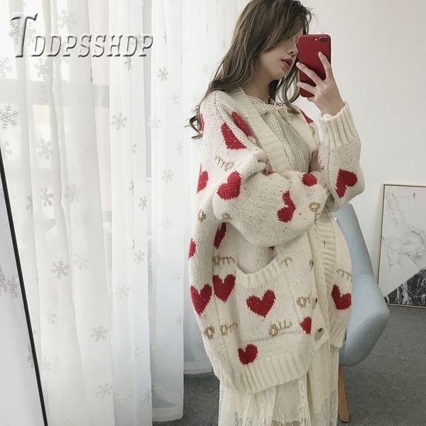 fairy women sweater cardigan new casual lovely heart knitting female sweaters 201202, White;black
fairy women sweater cardigan new casual lovely heart knitting female sweaters 201202, White;black