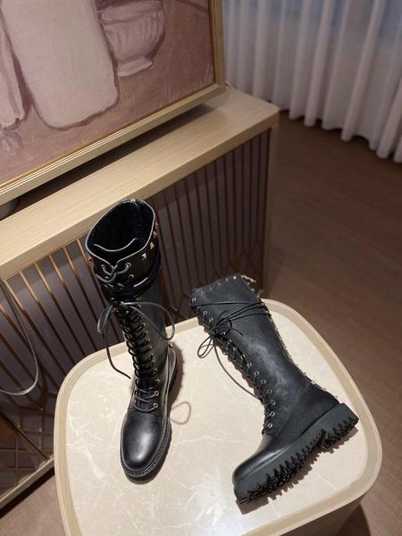 women boots long tube lace-up platform rivet ladies shoes luxury designer genuine leather zapatos de mujer, Black
women boots long tube lace-up platform rivet ladies shoes luxury designer genuine leather zapatos de mujer, Black