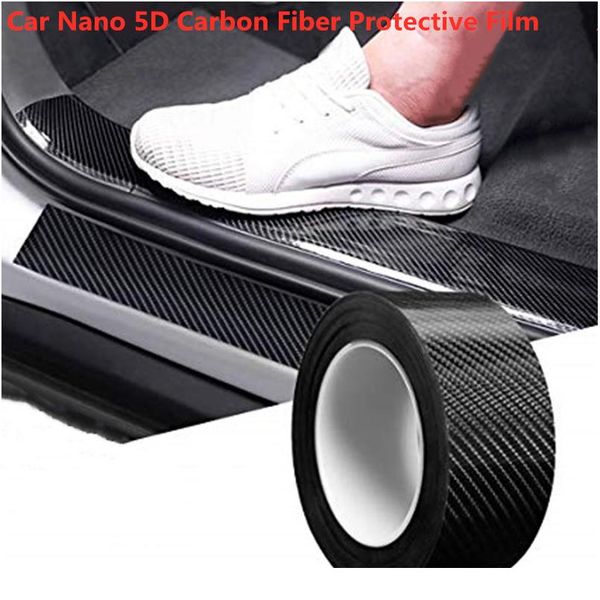 car door sill protector bumper protector carbon fiber car wrap film 5d gloss motive wrap film self-adhesive anti-c wmtlbf, Black;brown 
car door sill protector bumper protector carbon fiber car wrap film 5d gloss motive wrap film self-adhesive anti-c wmtlbf, Black;brown