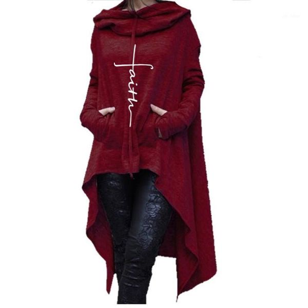 2019 new faith letter embroidered long hoodies women long sleeve irregular hem pocket sweatshirt female plus size pullover 1, Black
2019 new faith letter embroidered long hoodies women long sleeve irregular hem pocket sweatshirt female plus size pullover 1, Black